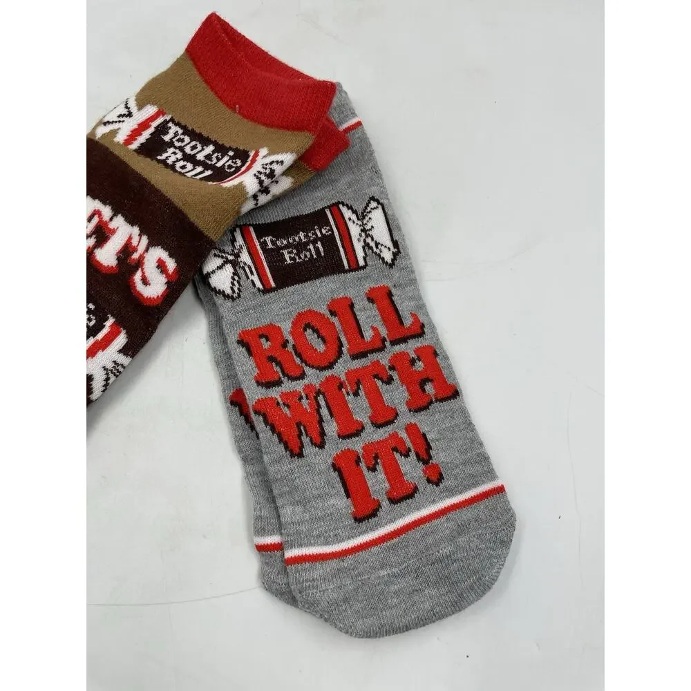 NEW TOOTSIE ROLL CREW SOCKS Mens 8-12 Womens 9-14